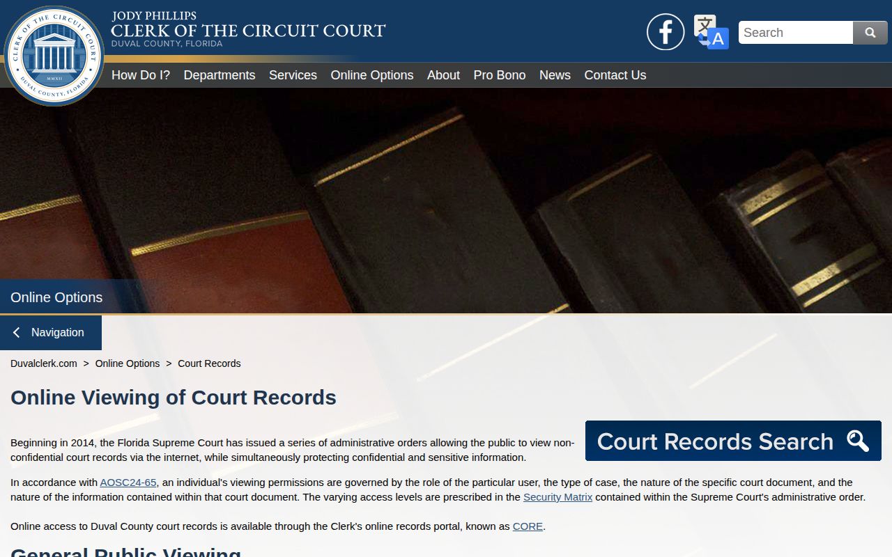 Duval County court records guidance for wanted and warrant cases